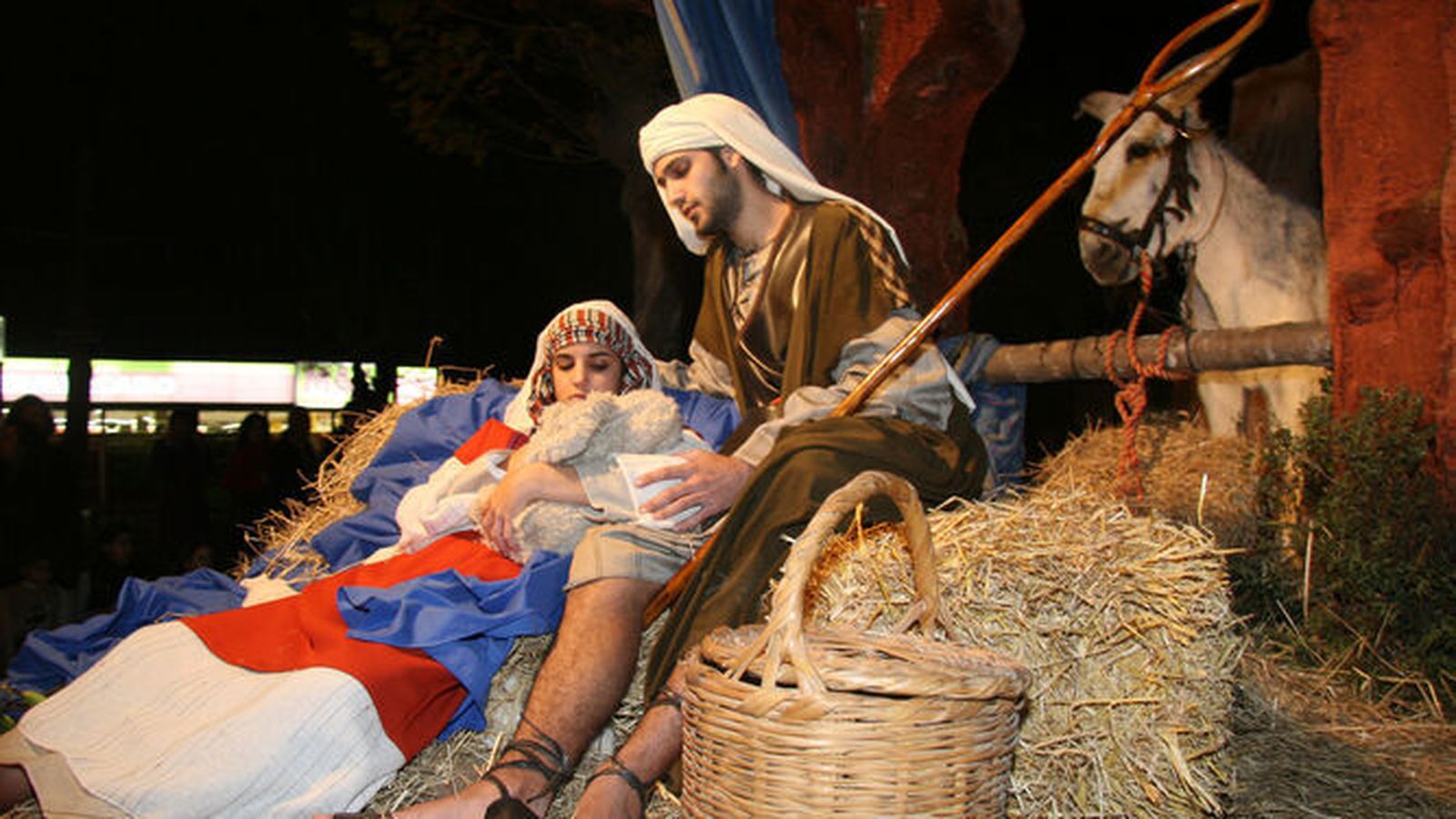 Escena del Nacimiento, representada por los vecinos de Guillena