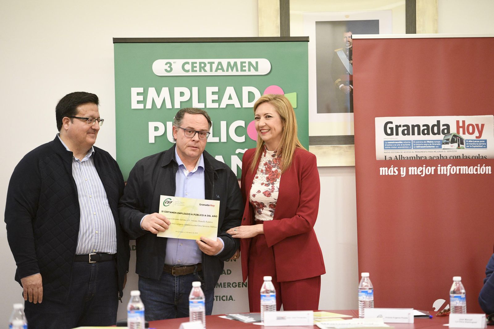 Nominado Administración y otros servicios: Antonio Mansilla, empleado público de la Oficina Municipal de El Chaparral (Albolote).