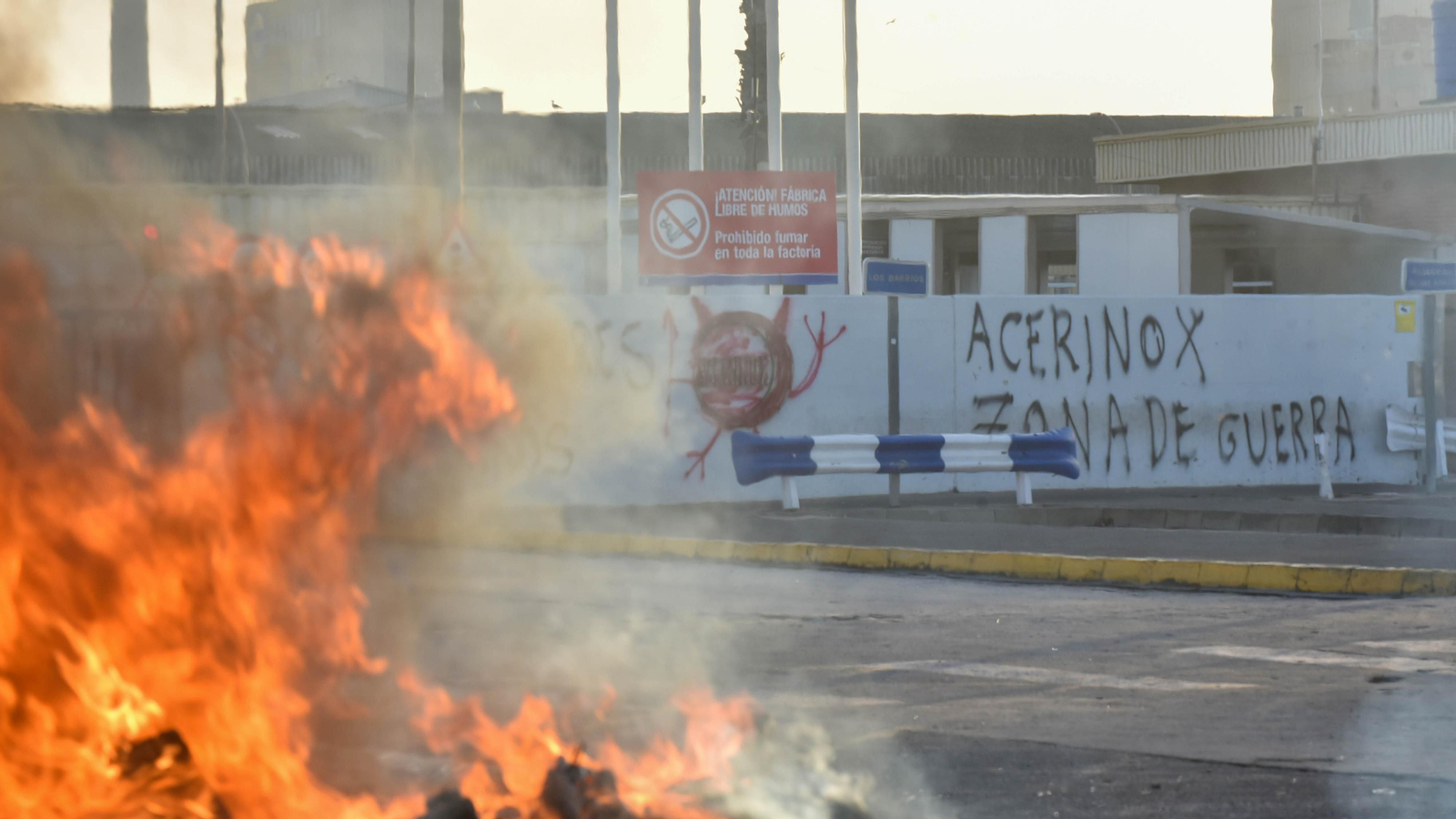 Imágenes de la tercera jornada de huelga en Acerinox