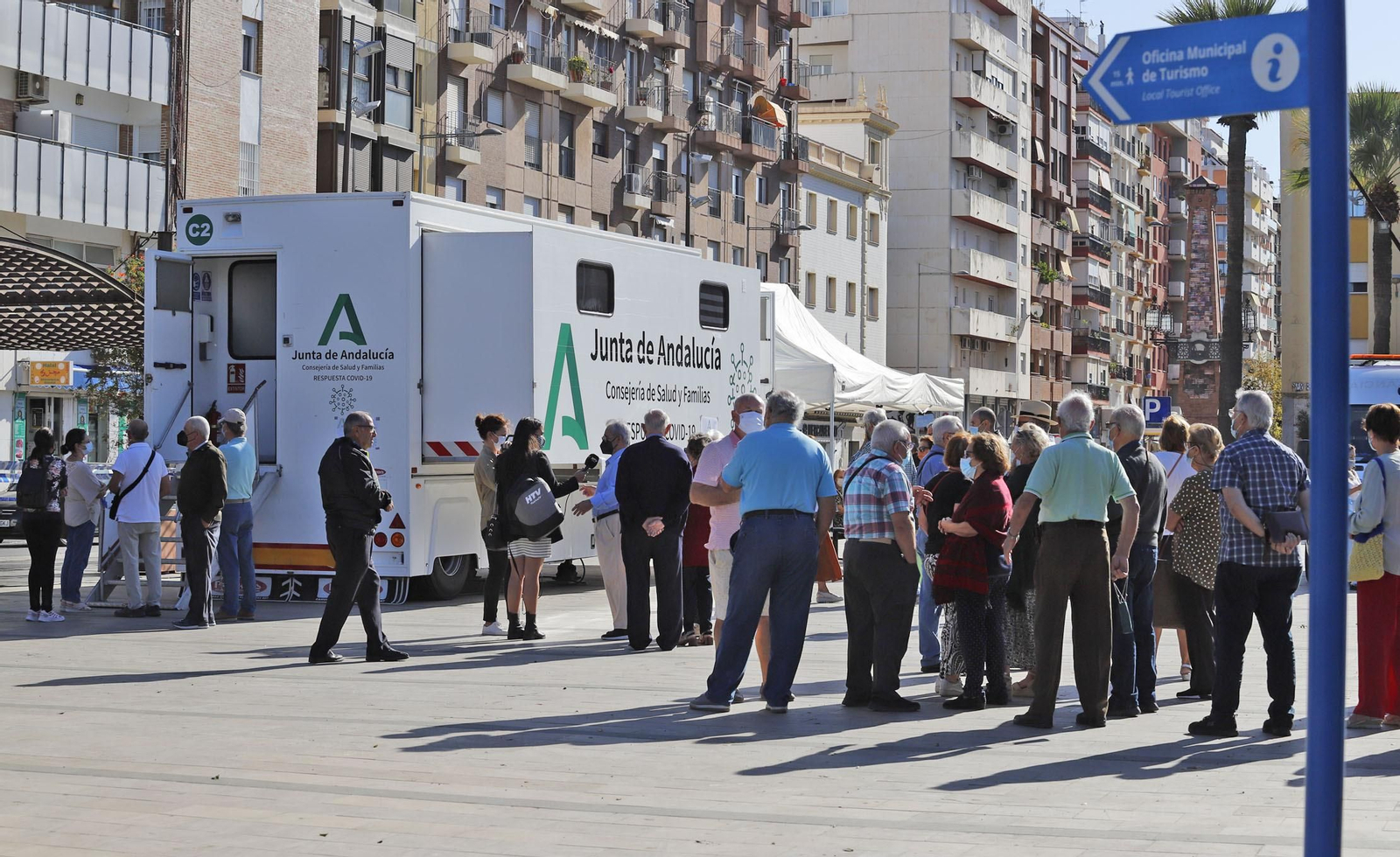 Punto de vacunación sin cita del pasado viernes en la plaza 12 de octubre.