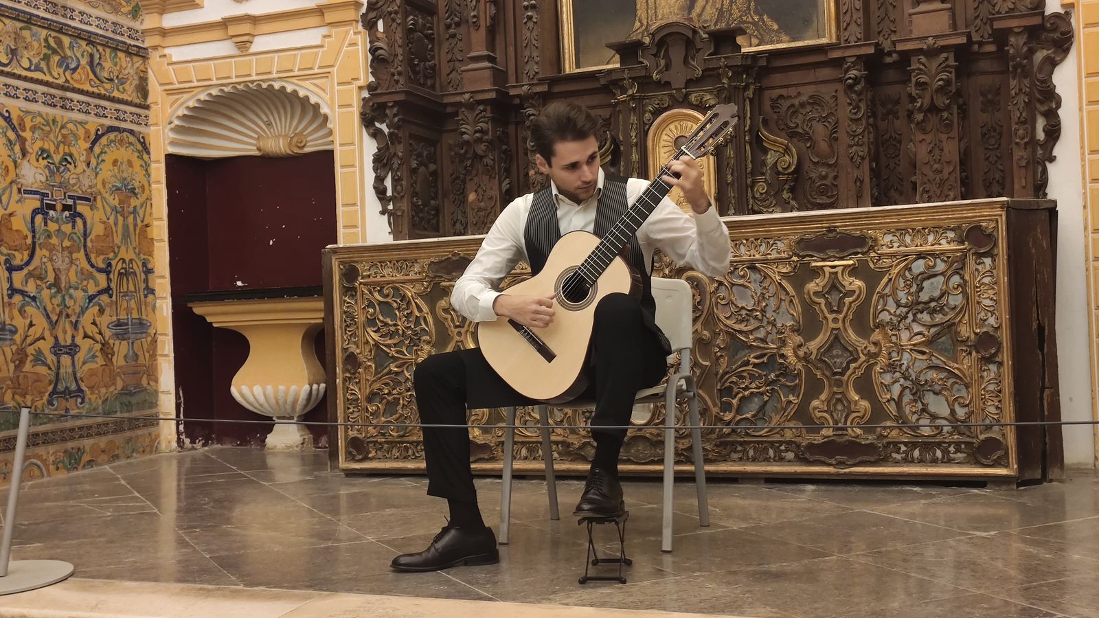 Elia Portarena en la Capilla Gótica del Real Alcázar