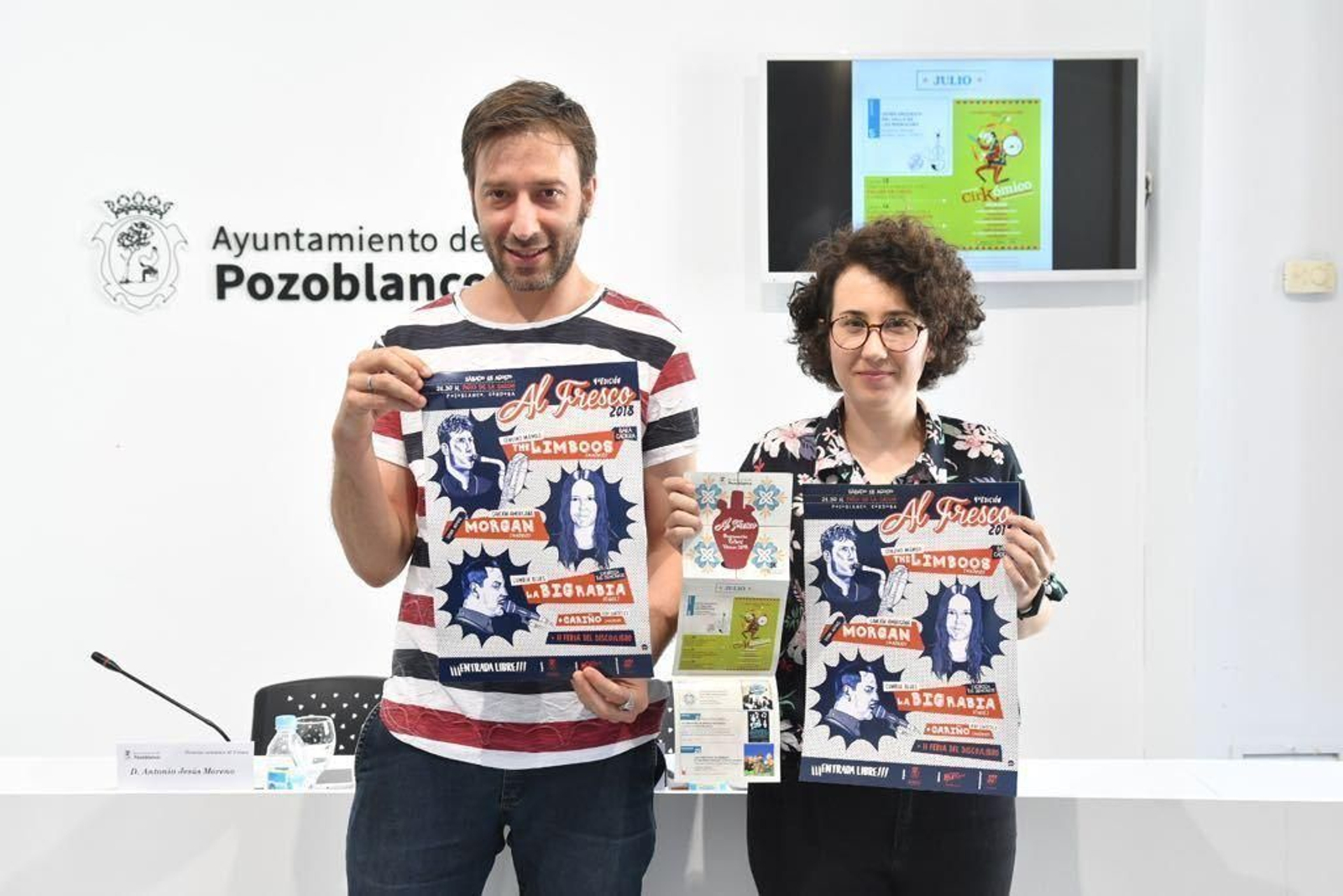 El director artístico de 'Al fresco' y la concejala Rosario Rossi.