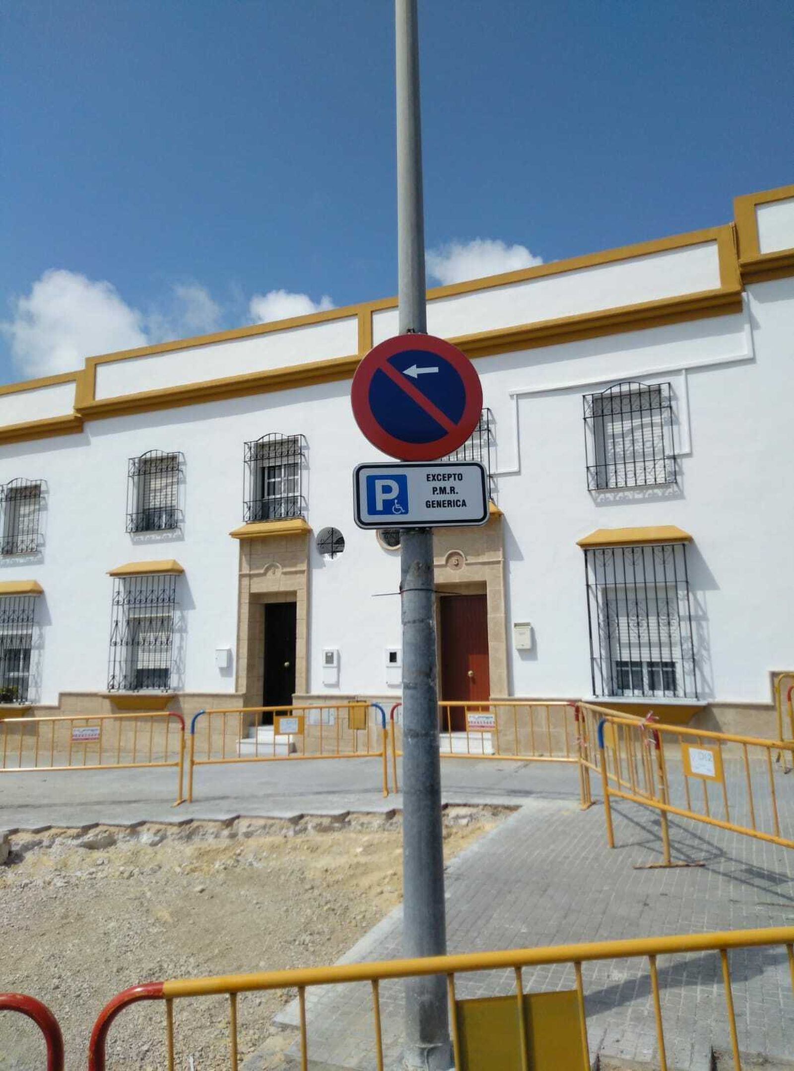 Las obras en la Avenida San Luis Gonzaga.