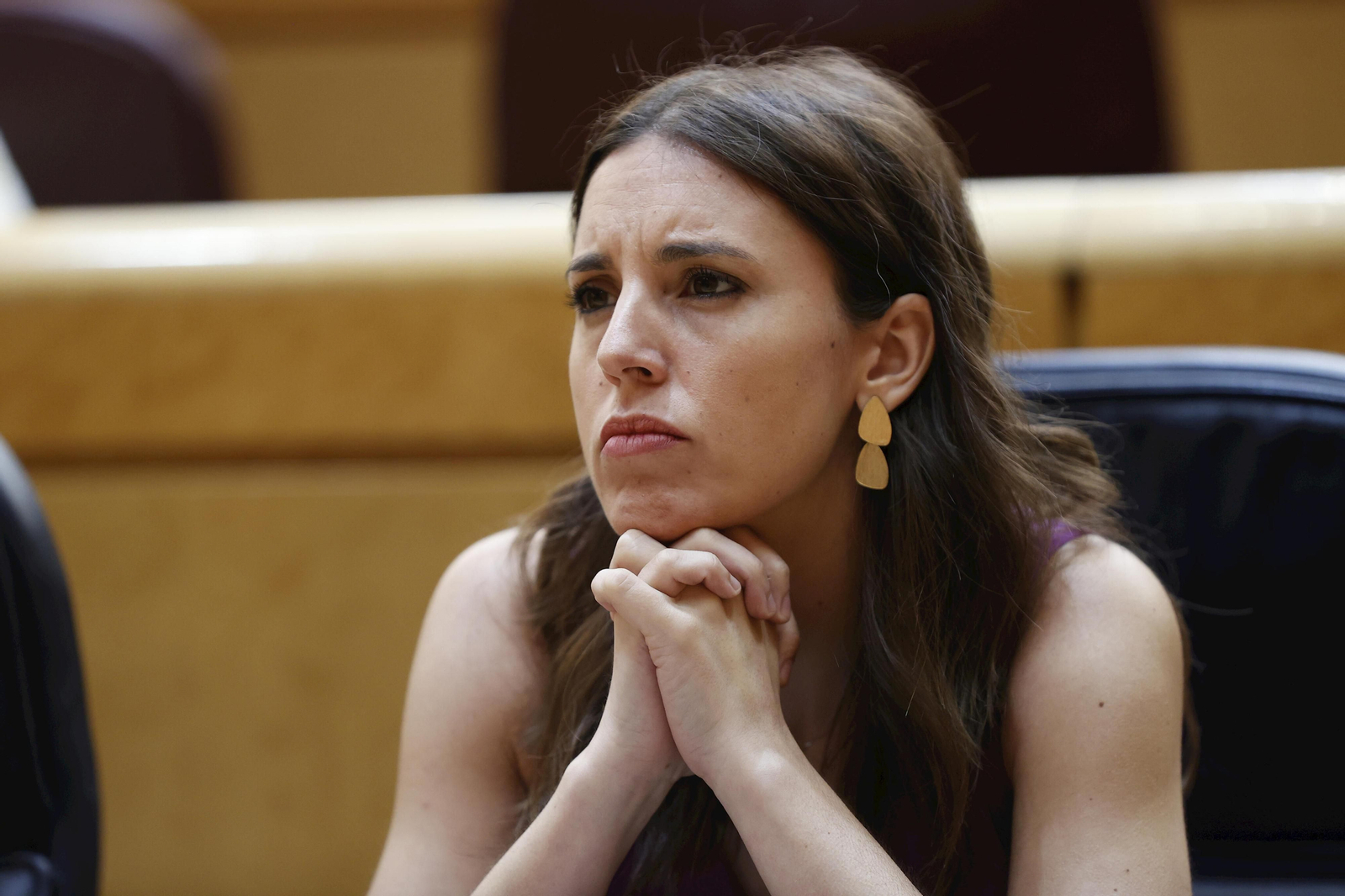 La ministra de Igualdad, Irene Montero, en el Senado.