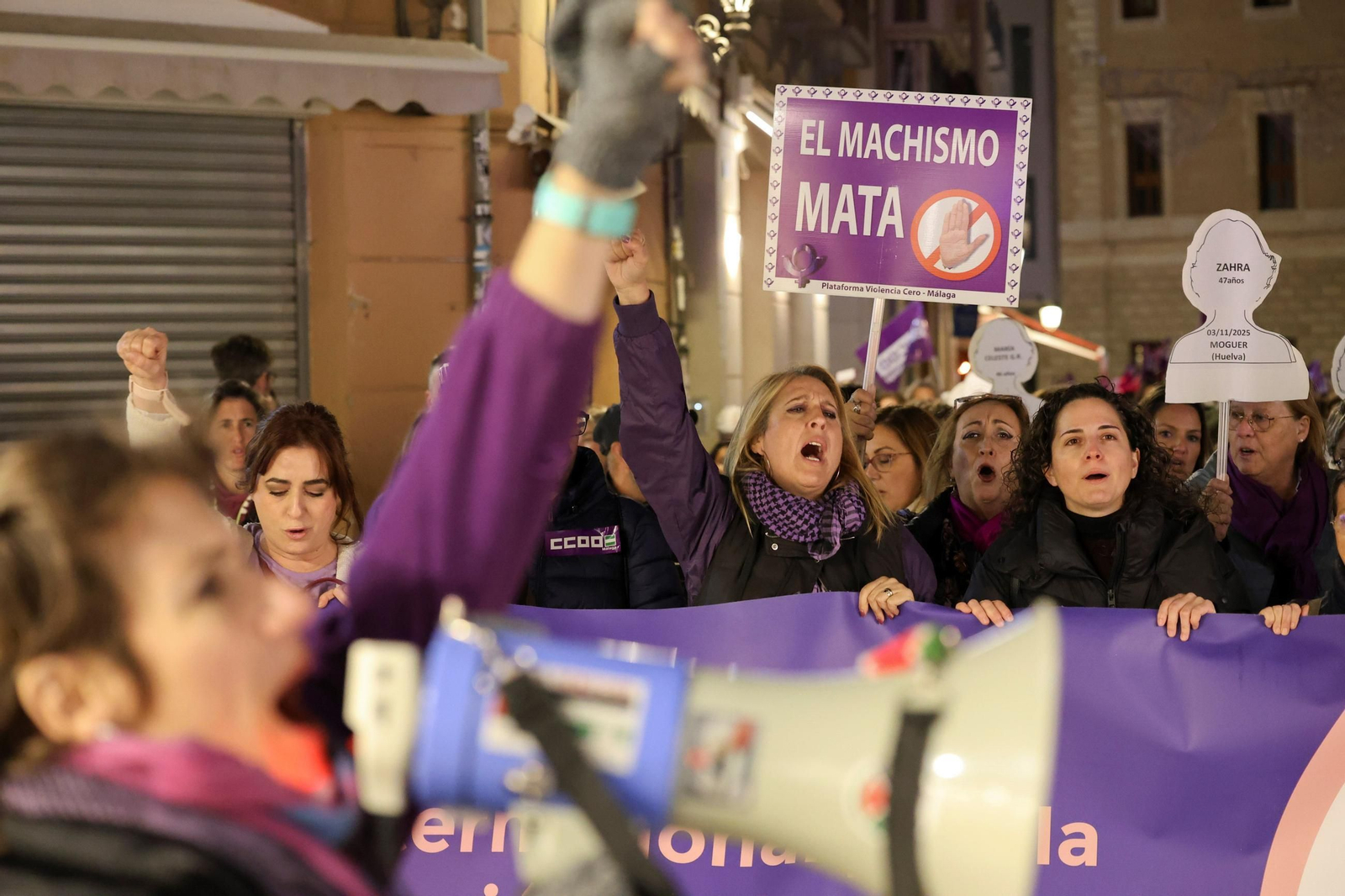 La manifestación del 25N en Málaga, en imágenes