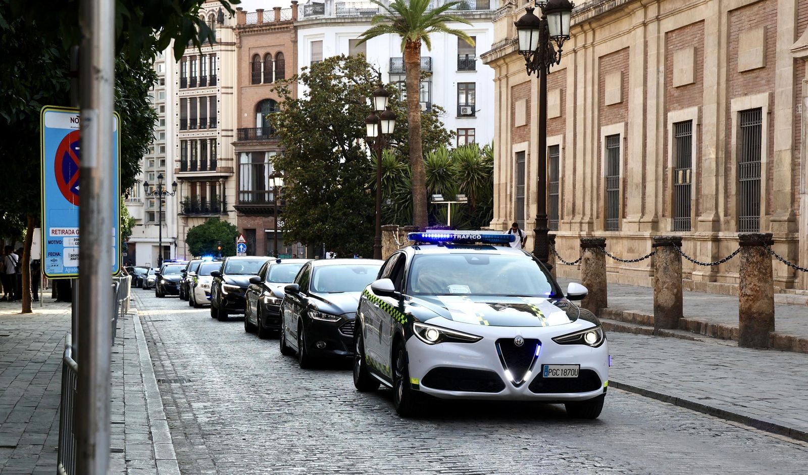 LLegada de los mandatarios de la ONU a la cena en el Alcázar