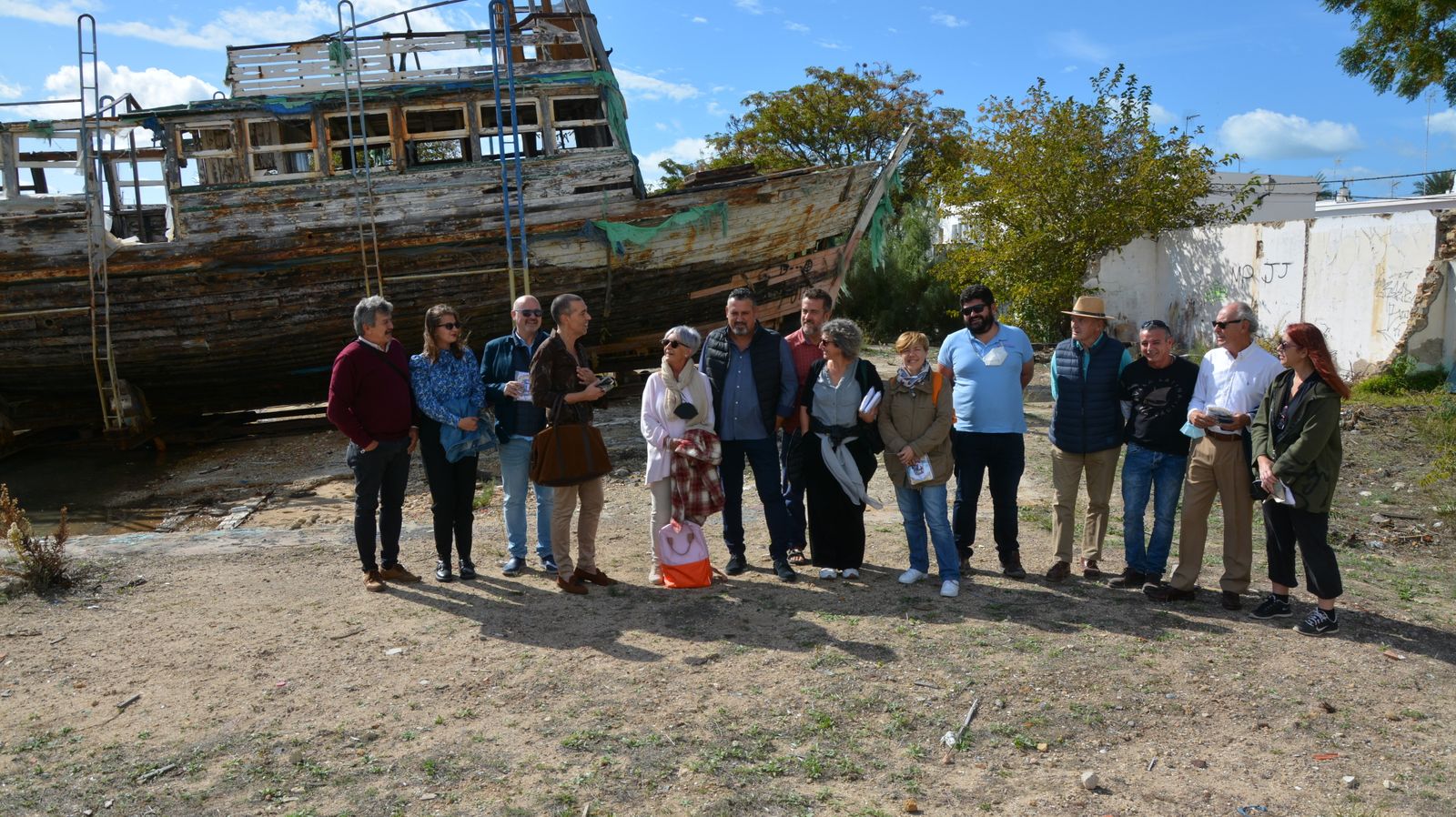 La visita al varadero Guadalete, donde se encuentra depositado el Vapor de El Puerto.