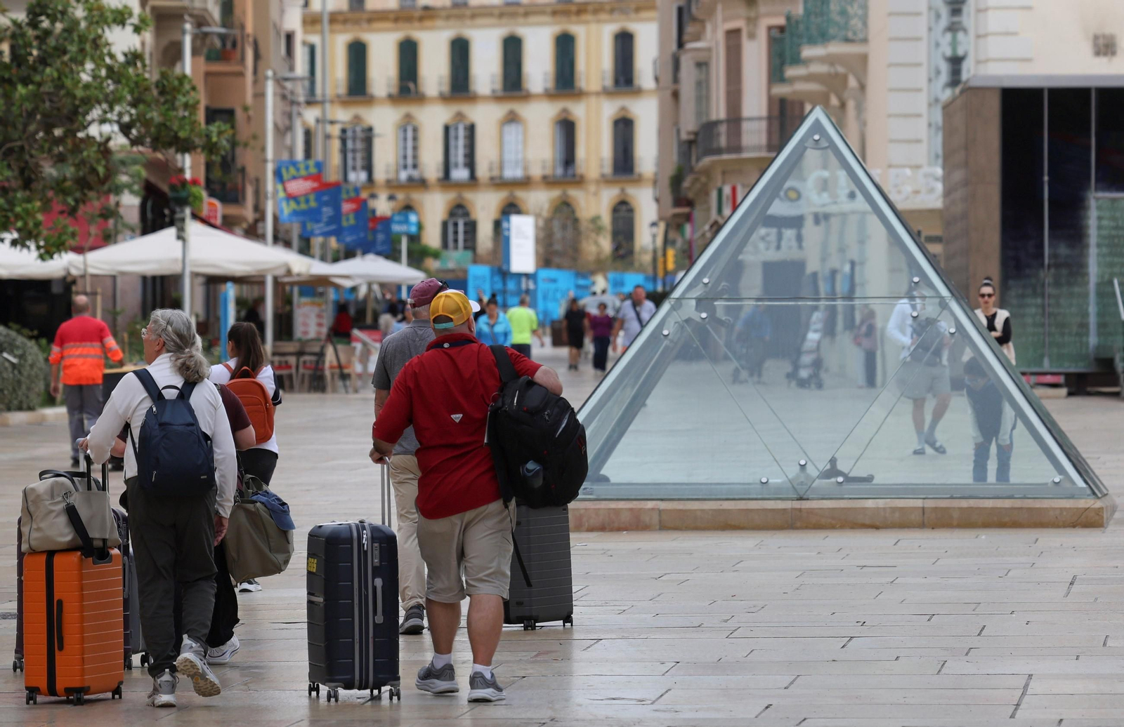 Turistas en el centro histórico de Málaga.