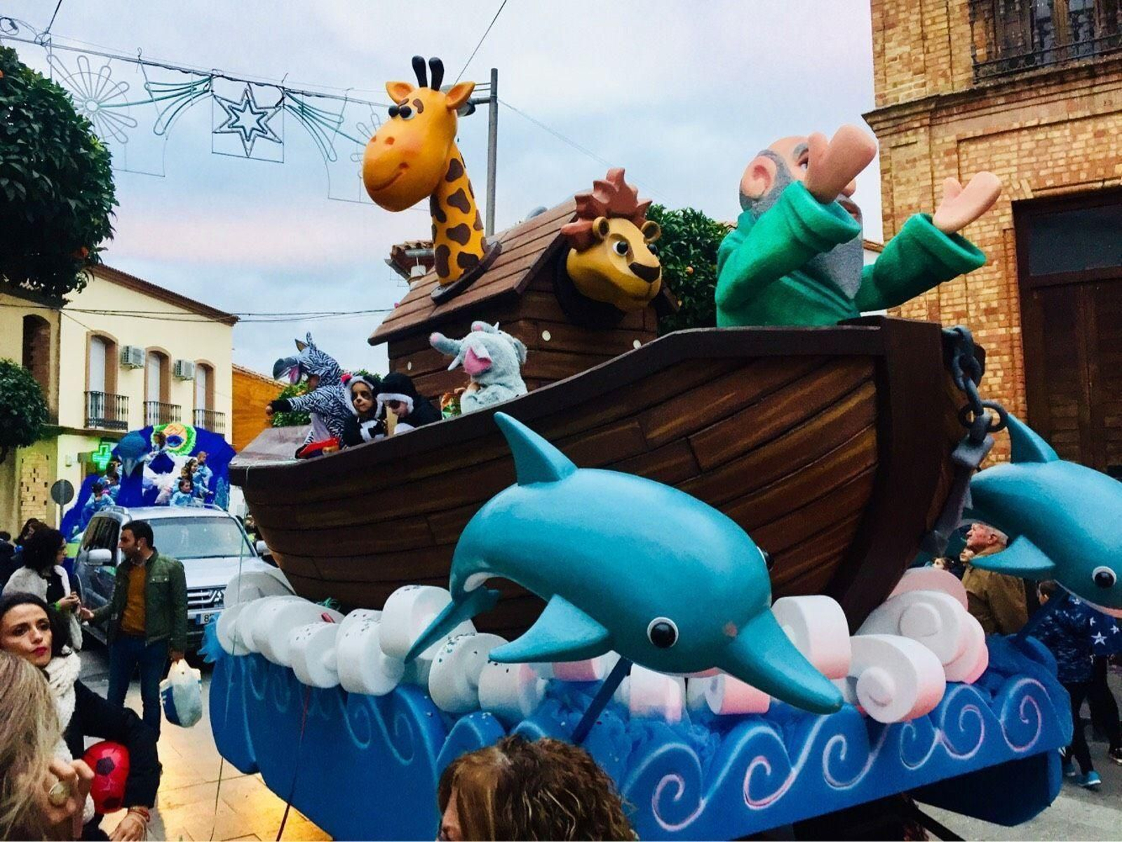 La carroza del Arca de Noé de la Cabalgata de los Reyes Magos de la localidad onubense de Nerva.