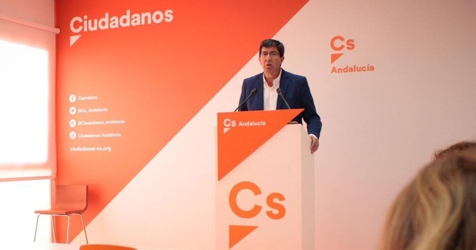 Juan Marín, portavoz de Ciudadanos Andalucía.