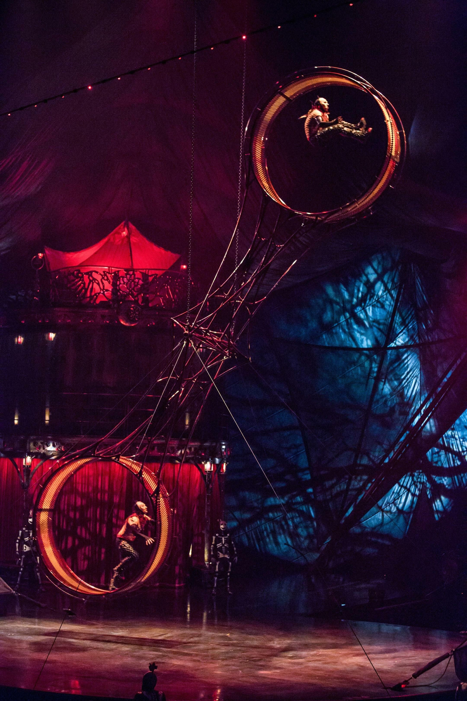 La rueda de la muerte del espectáculo Kooza.