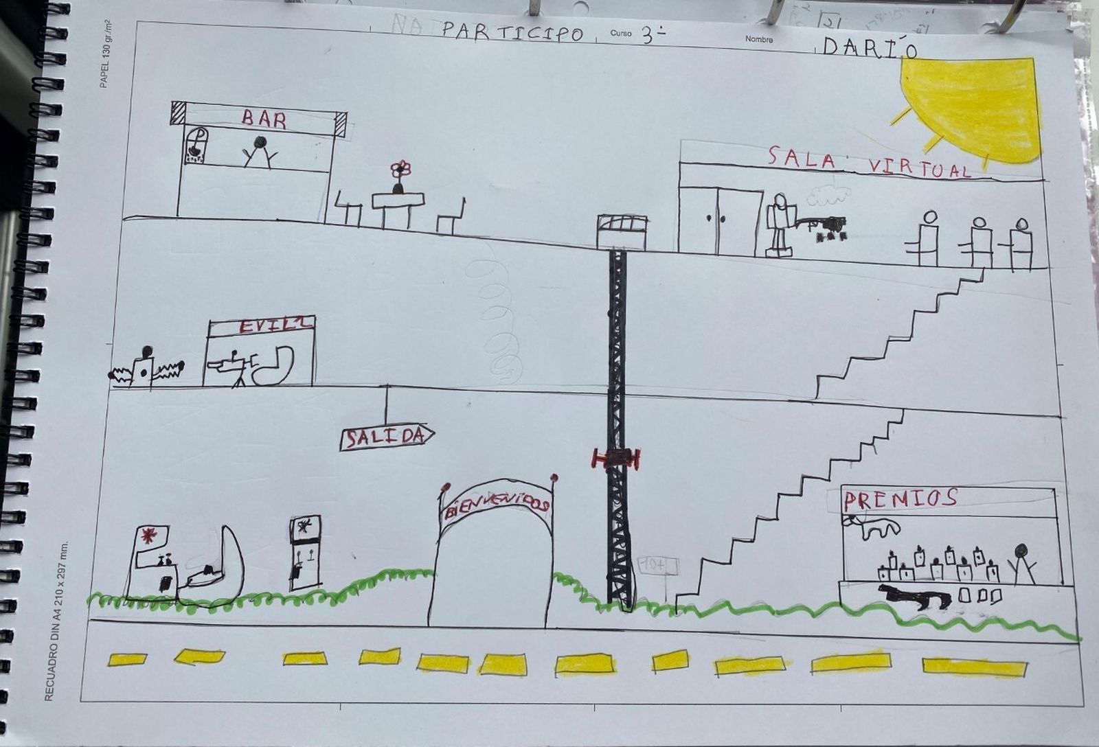 Así imaginan los niños de Montilla el futuro parque Tierno Galván, 'la pradera'