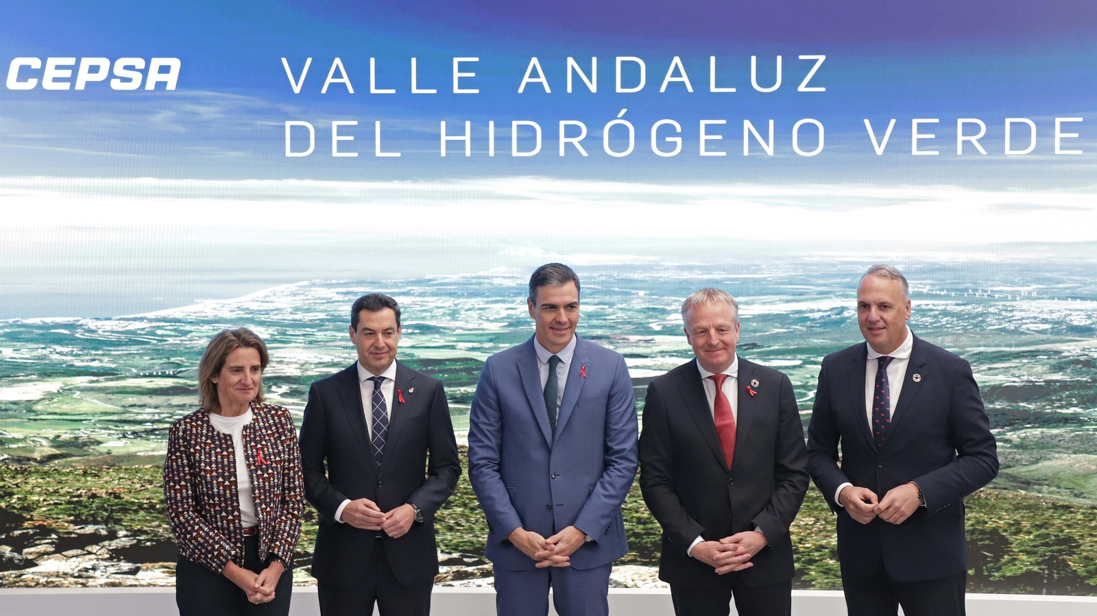 Fotos de la presentación del proyecto Valle andaluz de hidrógeno verde de Cepsa