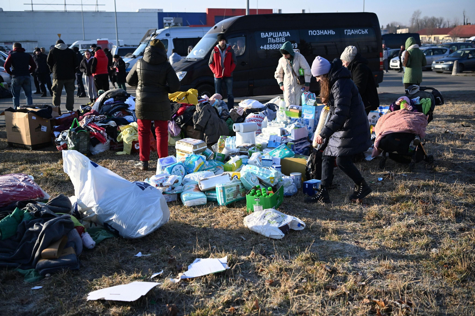 Imágenes del tercer día de guerra en Ucrania
