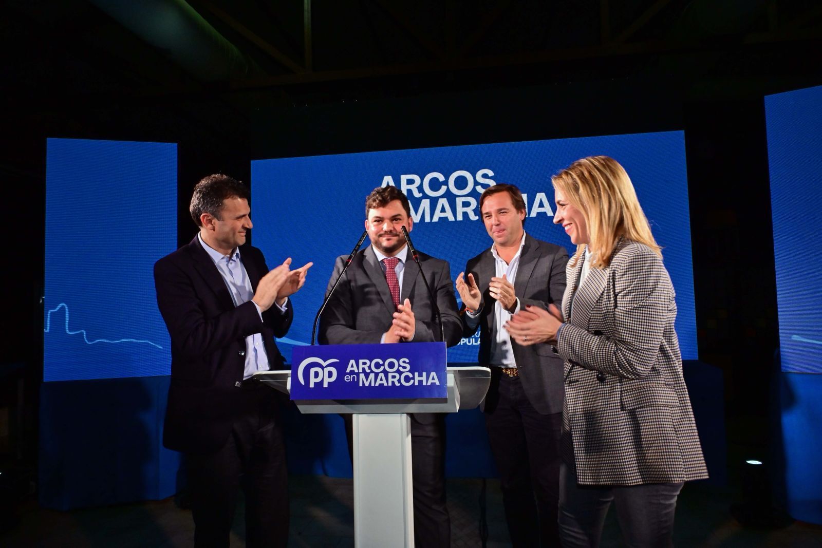 El alcalde de Arcos, Miguel Rodríguez, durante el congreso local este fin de semana.