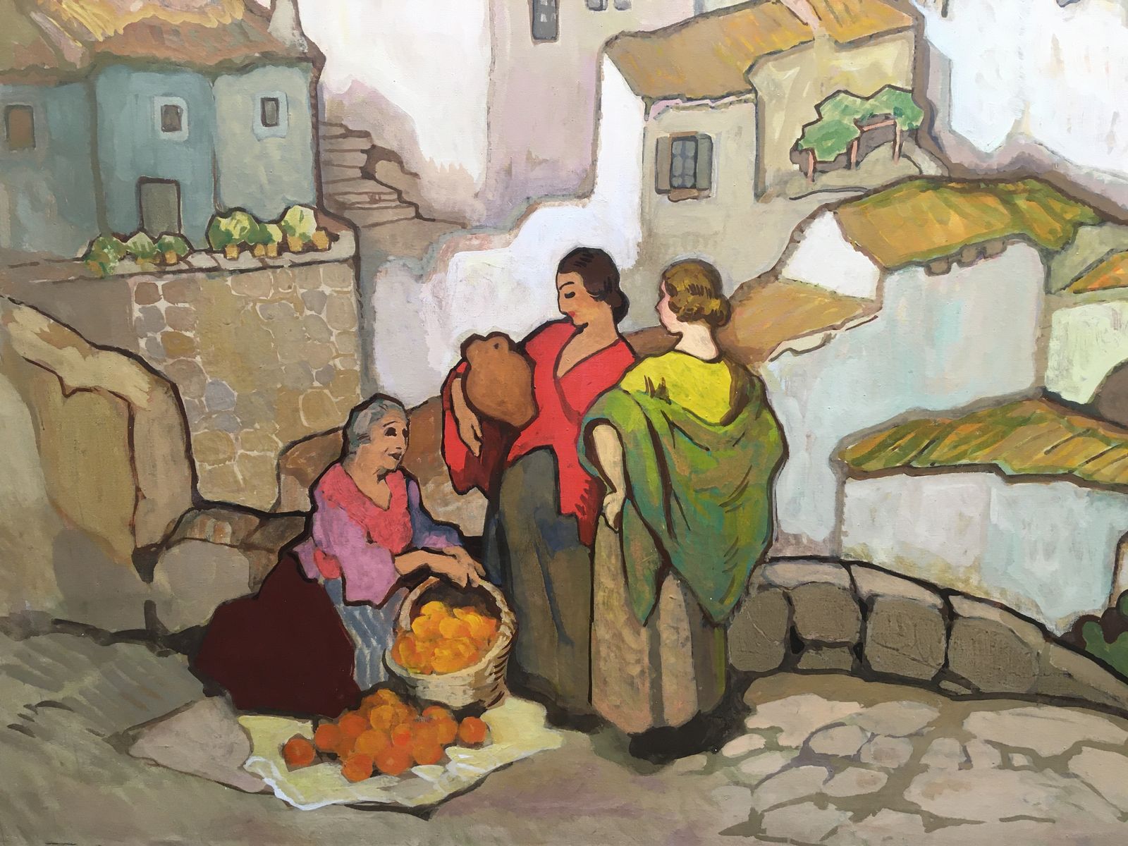 Detalle de la obra "Tánger" de Gustavo Bacarisas