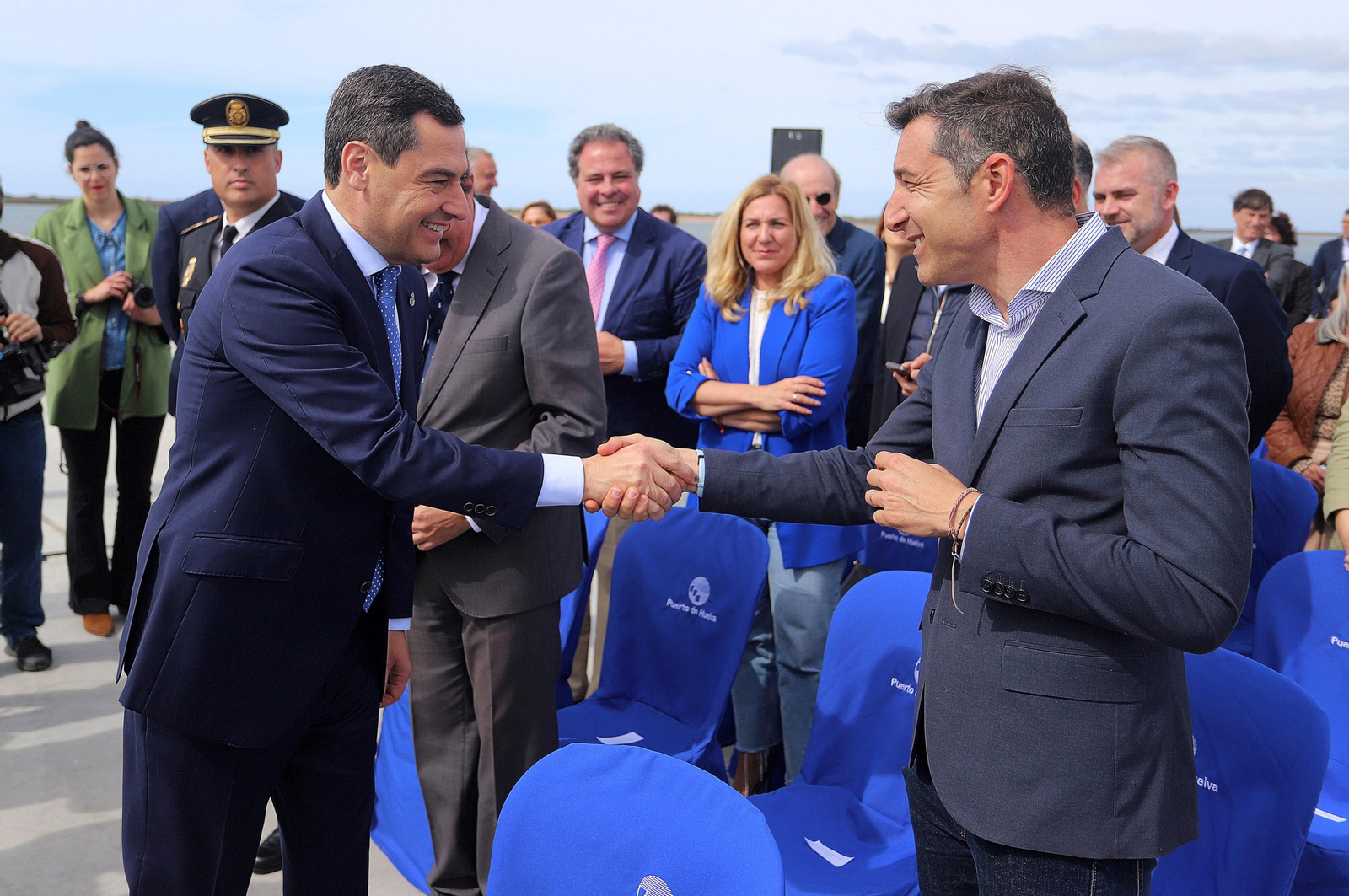 Imágenes de la inauguración de la ampliación norte del Muelle Sur del Puerto de Huelva