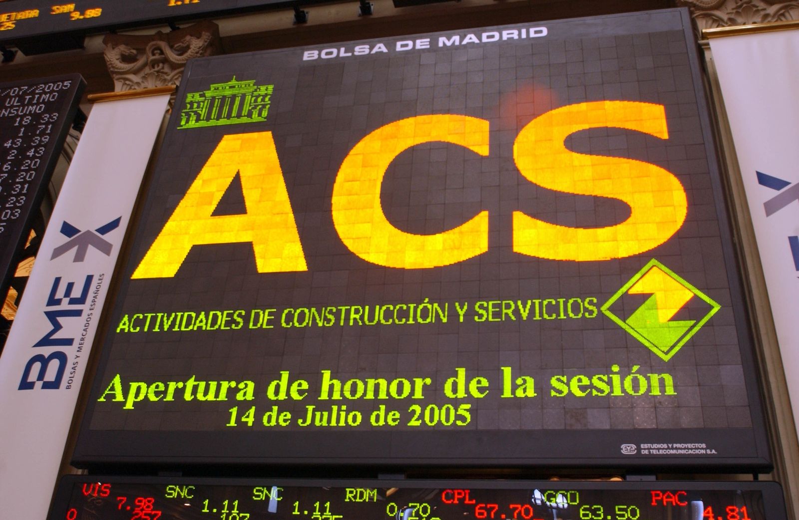 Apertura de la Bolsa en el 15 Aniversario de ACS.