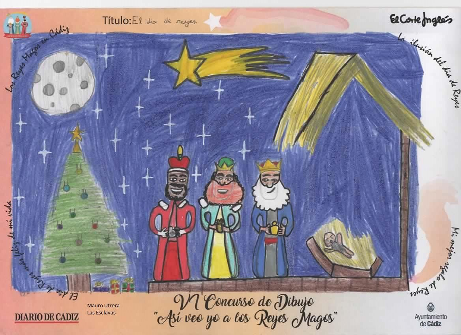 Los dibujos ganadores y semifinalistas del concurso 'Así veo yo a los Reyes Magos' en Cádiz.