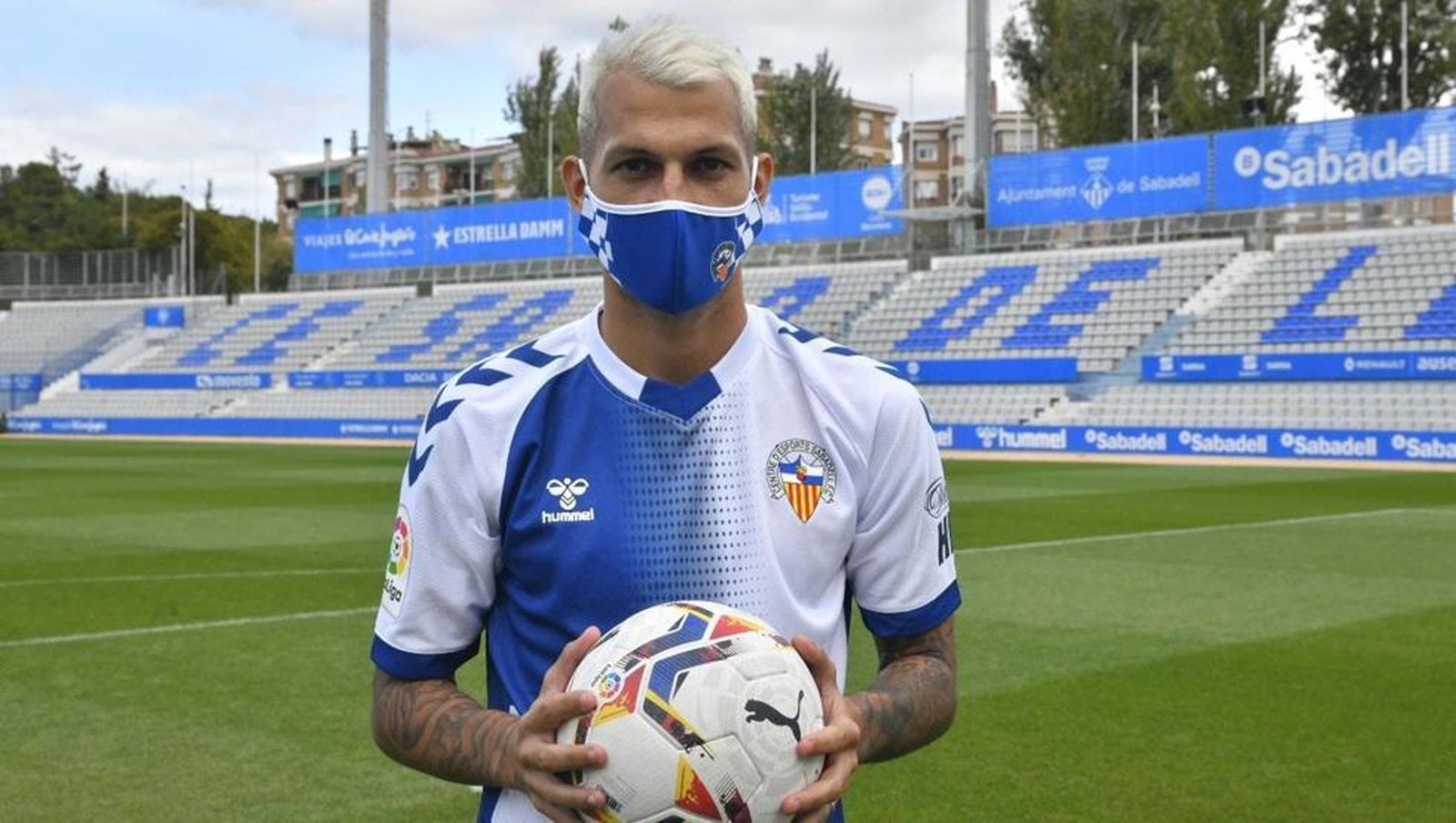 Stoichkov, con la elástica del Sabadell.