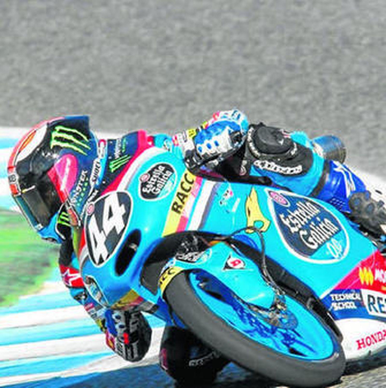 Aron Canet, rodando ayer en el Circuito antes de la caída.