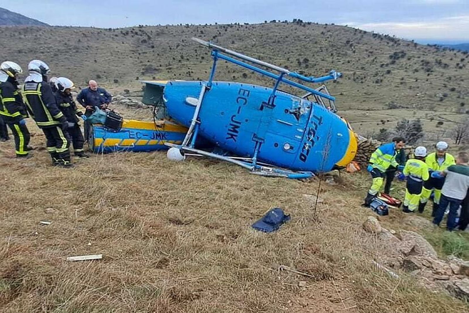 El piloto de helicóptero estrellado de DGT, positivo en cocaína y anfetaminas
