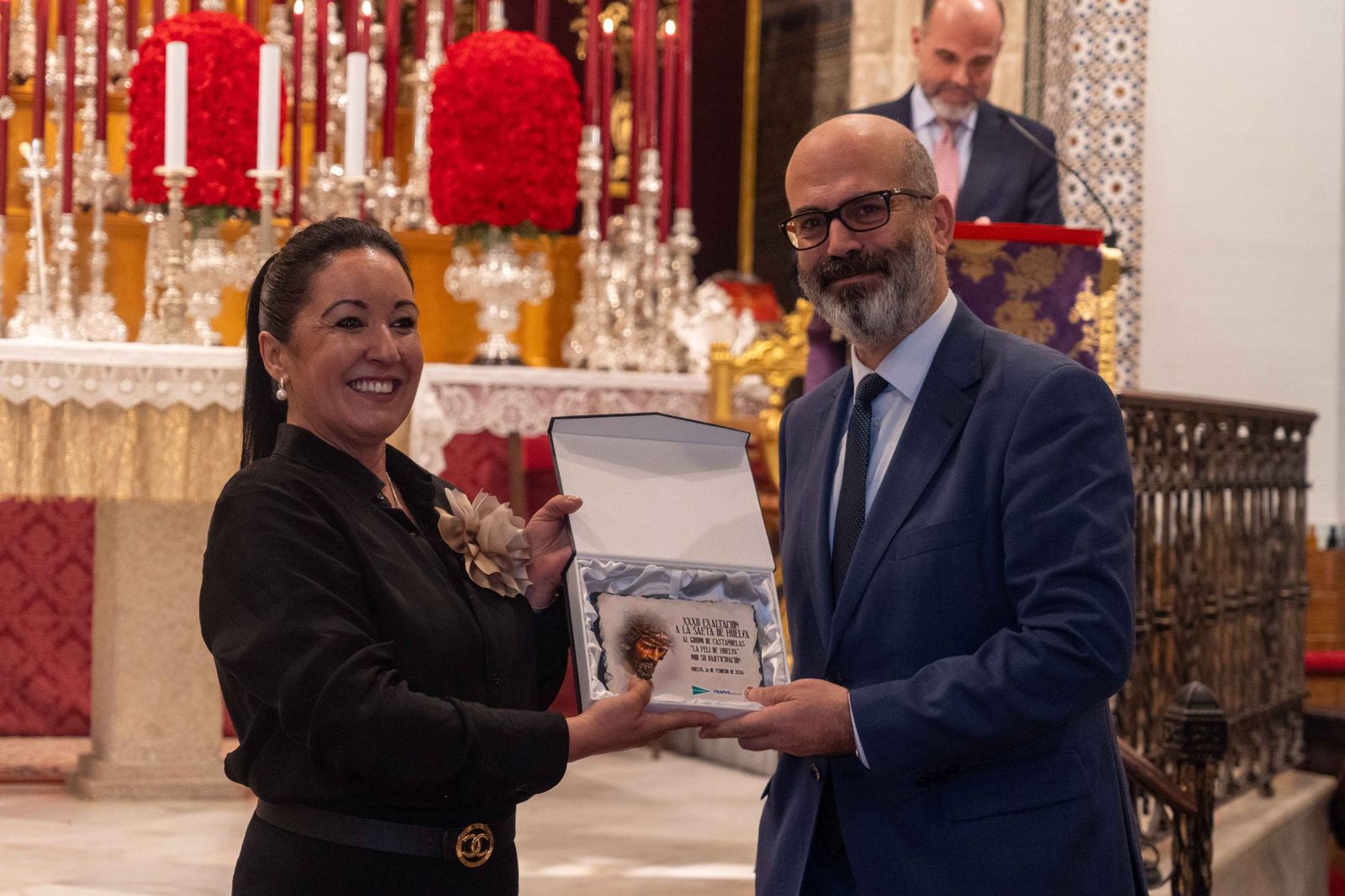 Fotografías de la entrega de distinciones tras la XXXII Exaltación a la Saeta de Huelva