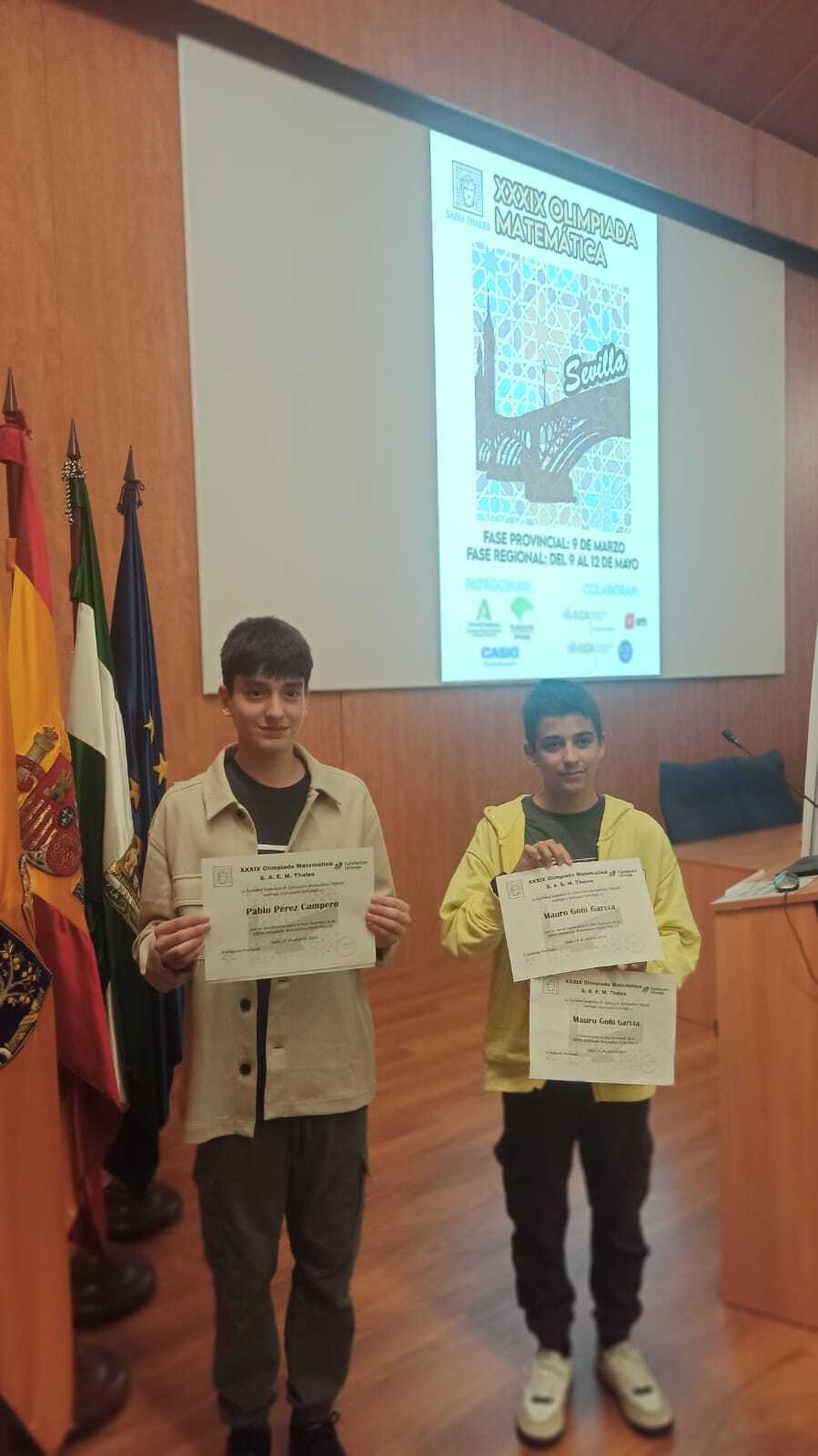 Los alumnos de Salesianos Cádiz  finalistas en las XXXIX Olimpiadas Matemáticas.