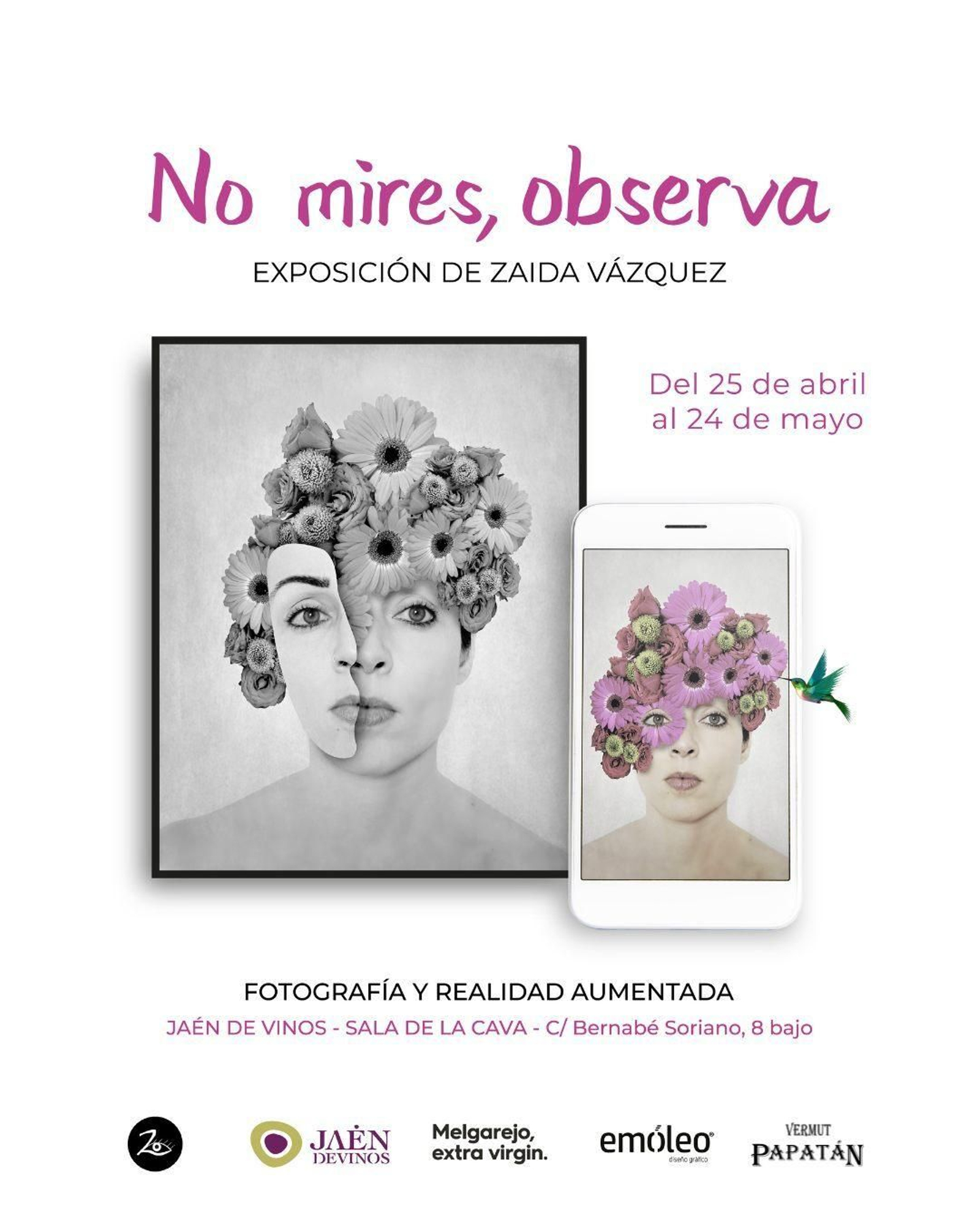 Cartel de la exposición que puedes visitar hasta finales de mayo en Jaén de Vinos.