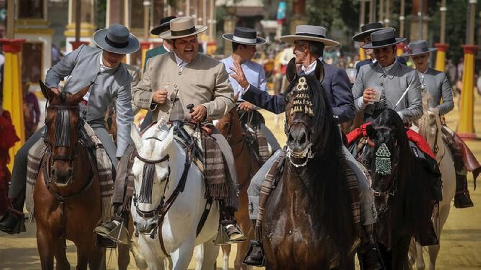 Jinetes en el paseo de caballistas en la última edición de la Feria