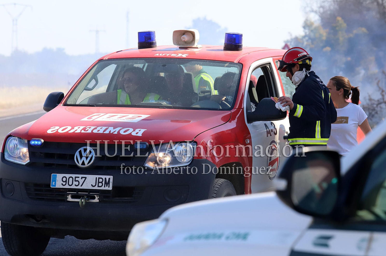 Imágenes del incendio en Doñana