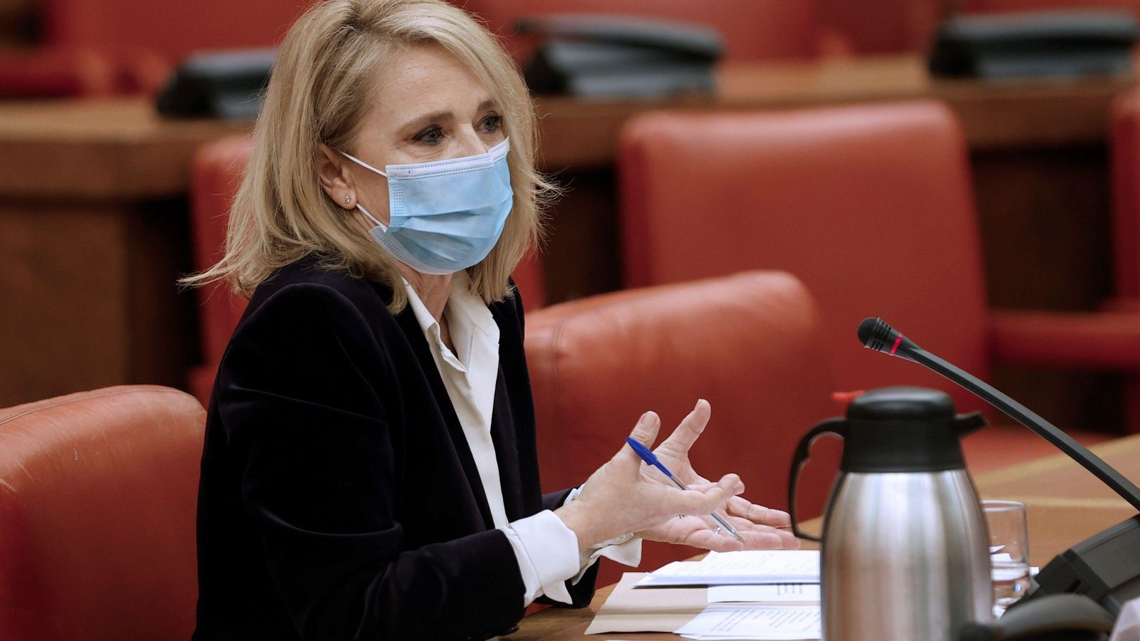 Elena Sánchez en su comparecencia parlamentaria