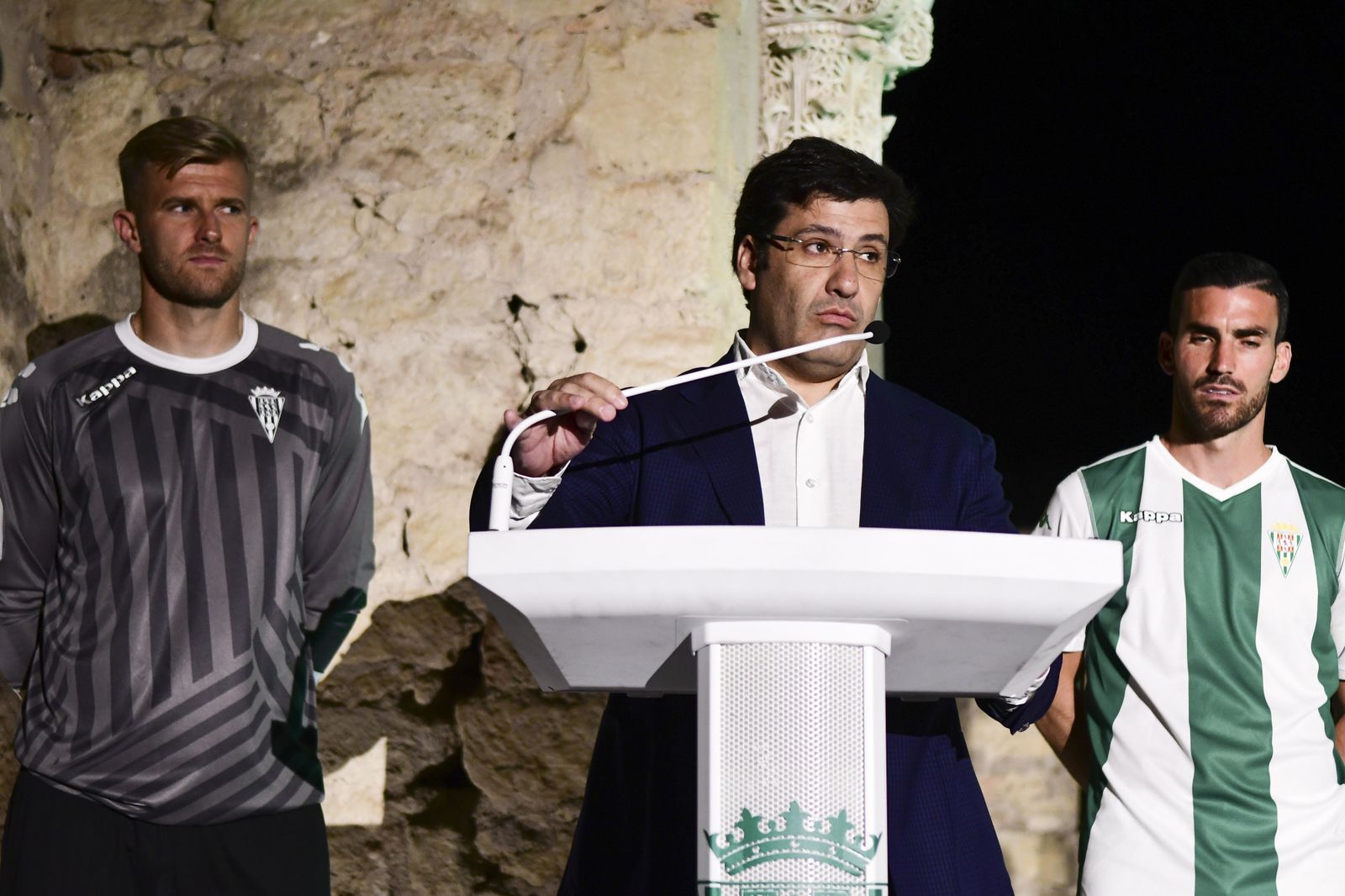 Jesús León, durante su intervención en el acto de Medina Azahara.