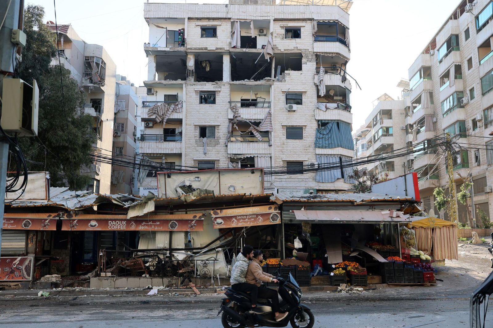 Efectos de los bombardeos de Israel sobre Beirut