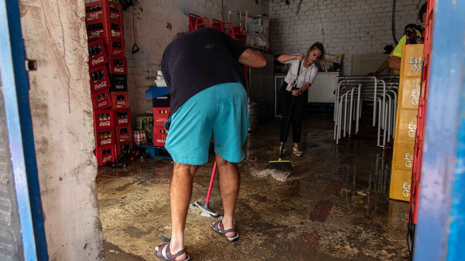 Imágenes de las inundaciones causadas por la lluvia en Isla Cristina
