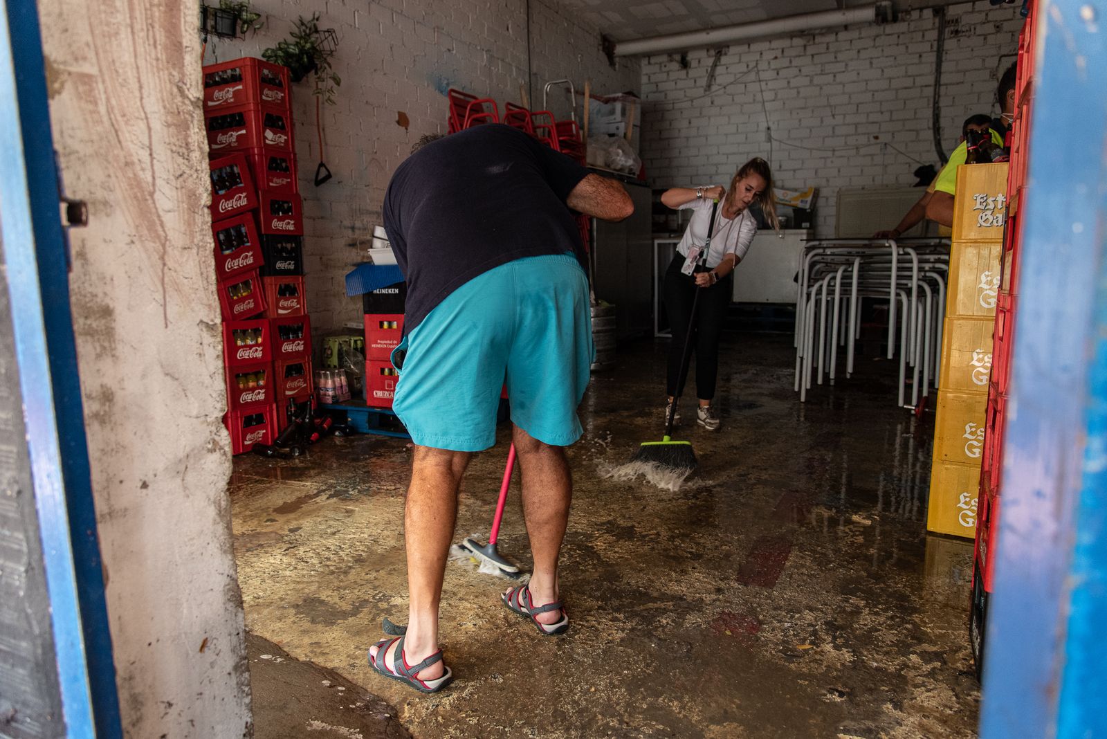 Imágenes de las inundaciones causadas por la lluvia en Isla Cristina