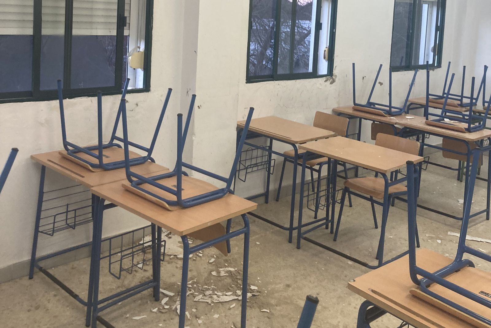 Desprendimiento en IES San Blas de Aracena.