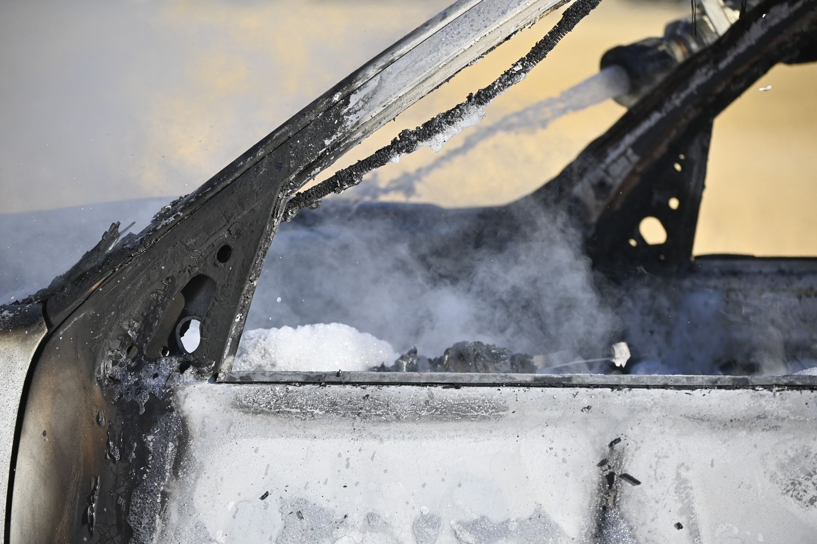 Imágenes del simulacro de incendio en el Funcadia