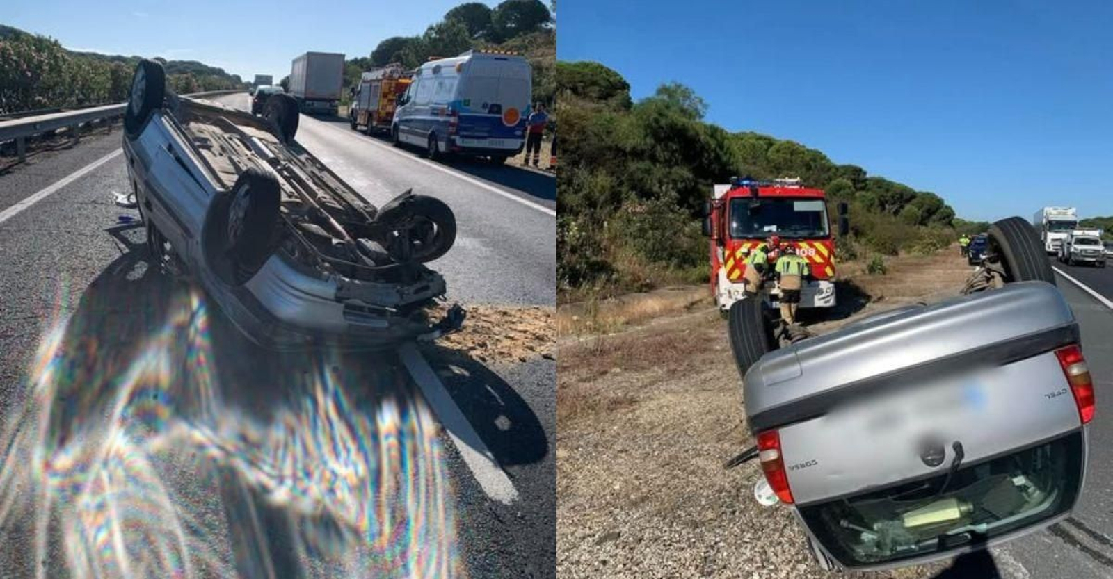 Accidente de tráfico en Cartaya este martes. Accidente de tráfico en Cartaya este martes.