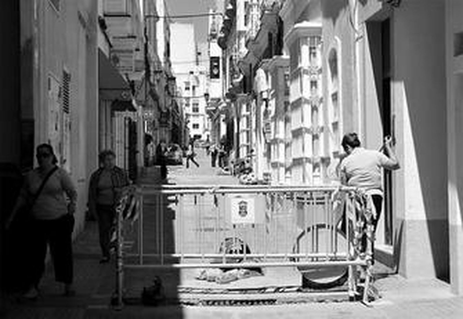 La calle Murillo, que lleva unos días cerradas por obras municipales.