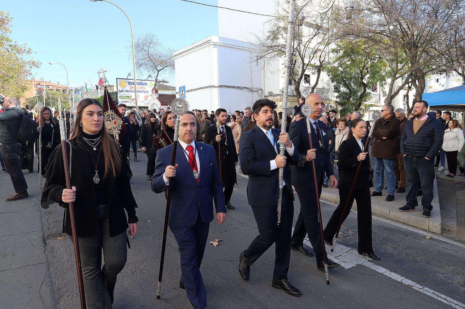 Imágenes del ambiente en la procesión de San Sebastián