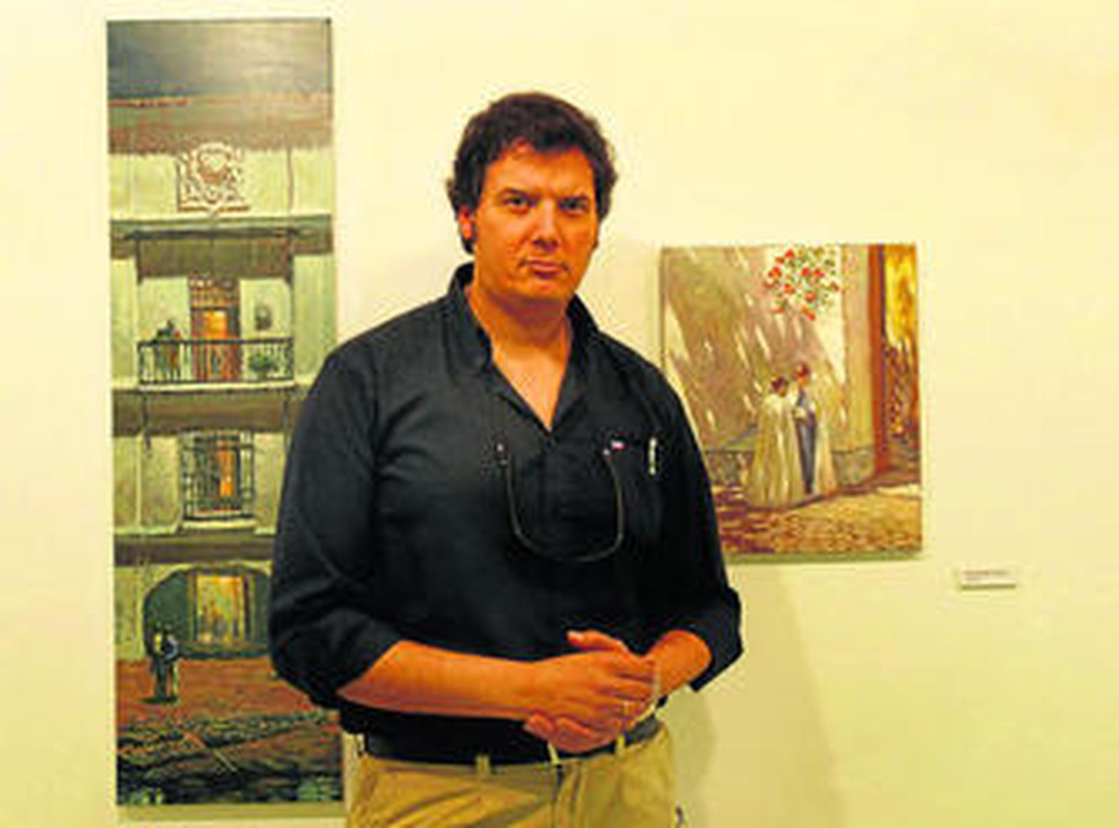 El pintor Adrián Ferreras acaba de inaugurar en el centro  Alfonso X El Sabio su nueva exposición de pintura.