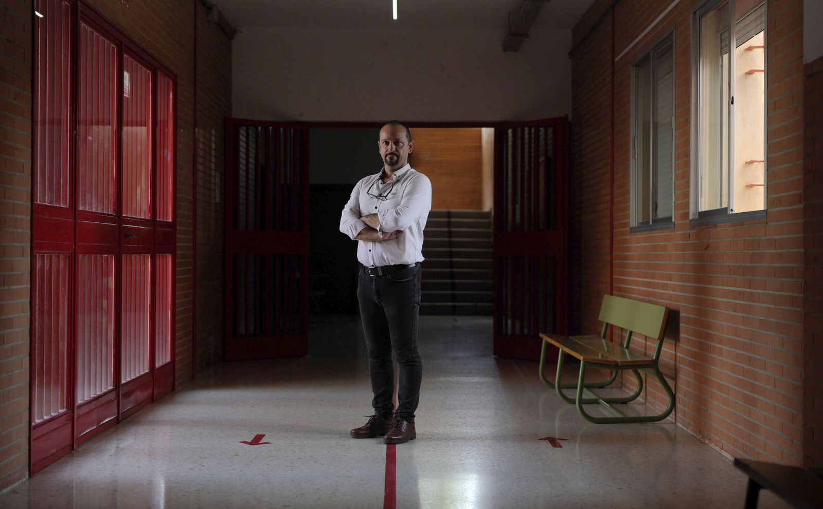 Daniel Cotta Lobato en el instituto Nuevas Poblaciones de La Carlota.