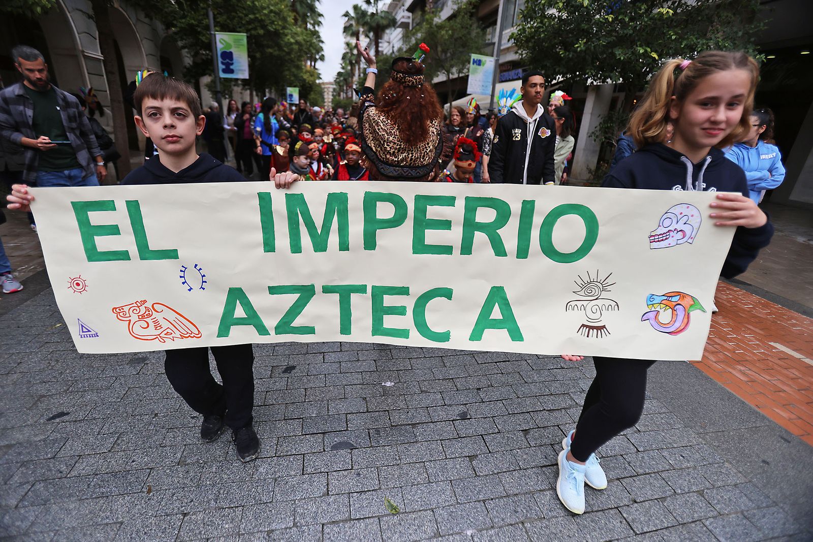 Imágenes del desfile “Un paseo por la historia”  de los niños del colegio Funcadia de Huelva