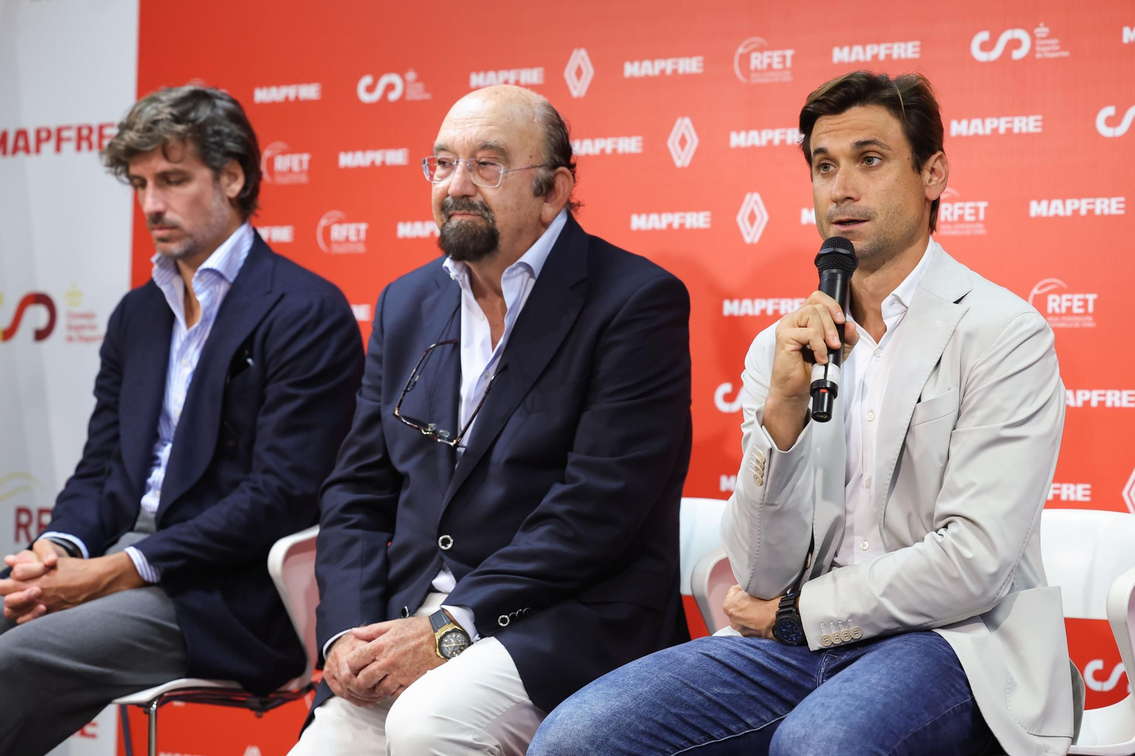 David Ferrer, durante la rueda de prensa.
