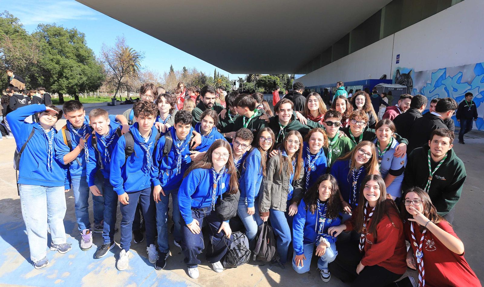 Imágenes de la reunión de scauts de la provincia en el Palacio de Deportes de Jerez