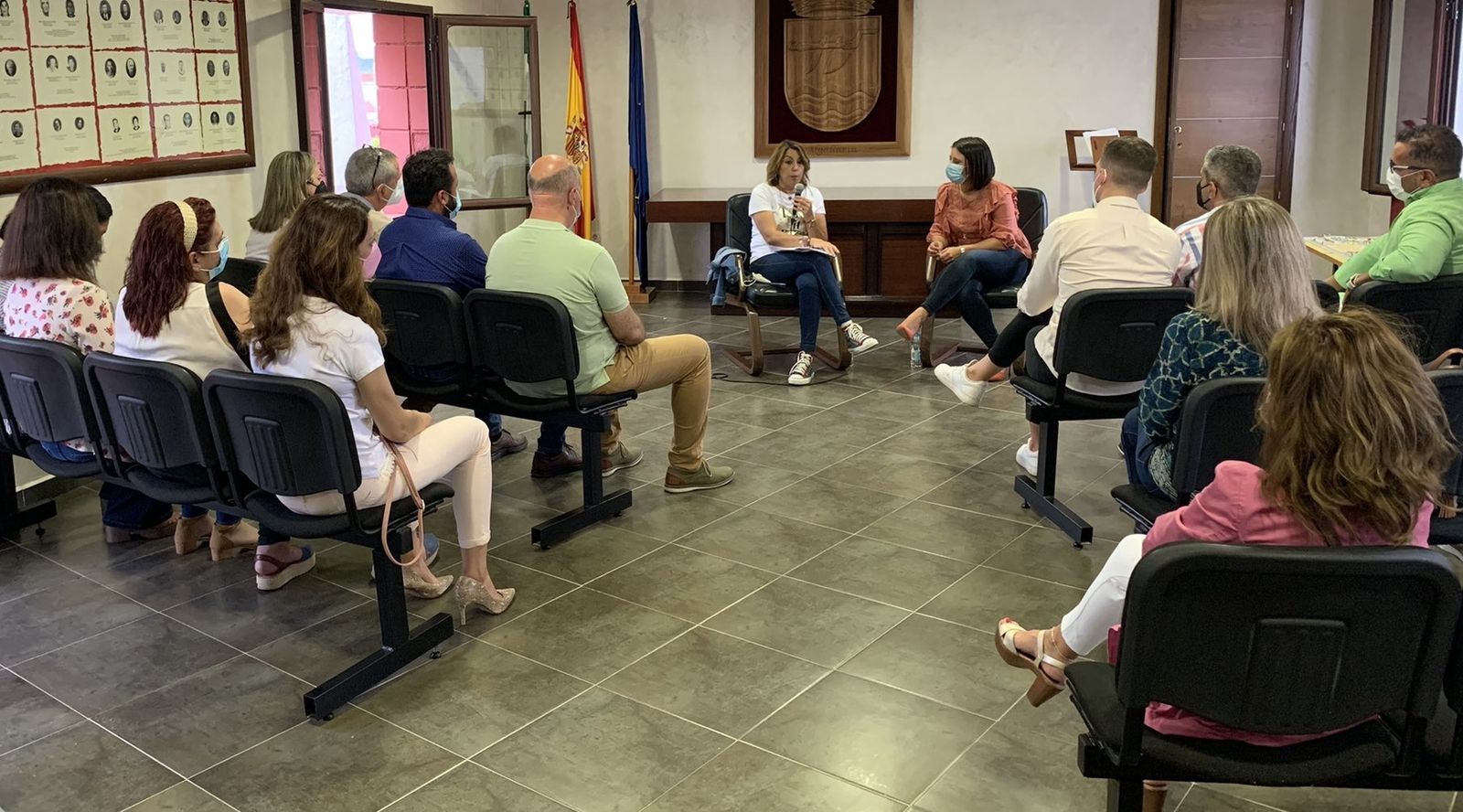 Susana Díaz, durante su intervención en Algallarín.