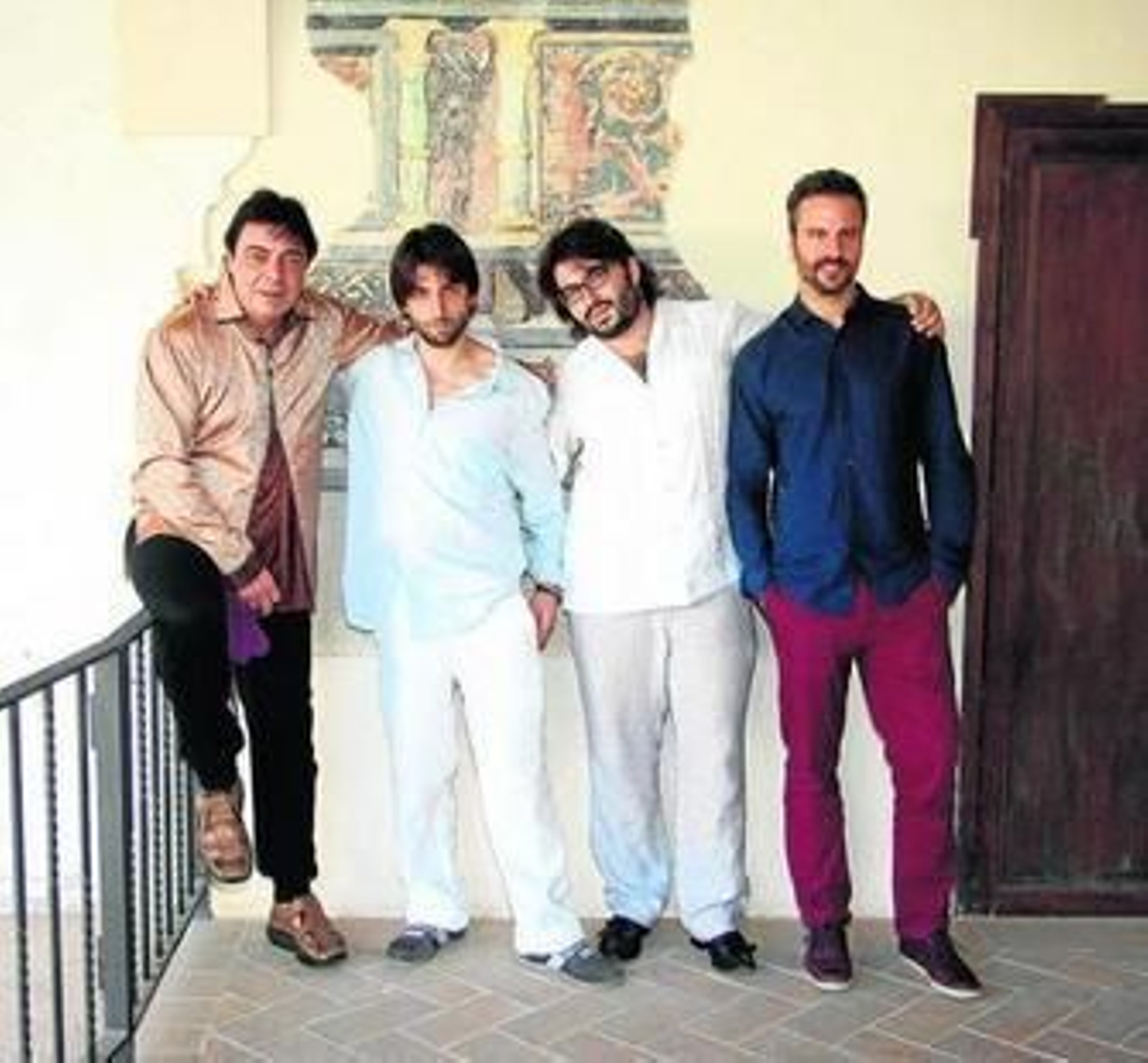 Antonio Canales, Valeriano Paños, Rafael Estévez y Antonio Ruz, ayer en el Espacio Santa Clara.