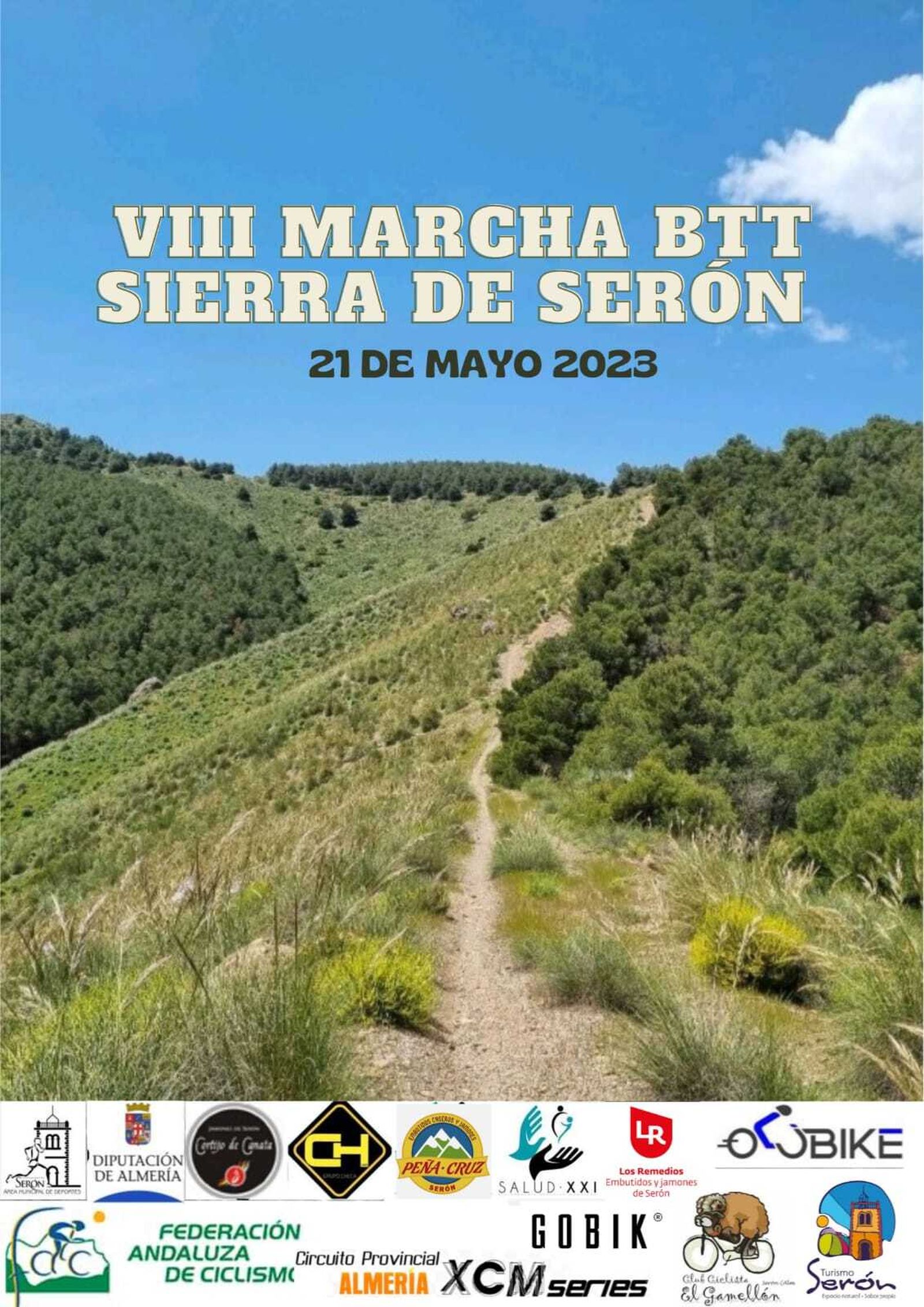 Cartel de la VIII Marcha BTT Sierra de Serón que tendrá lugar el próximo 21 de mayo.