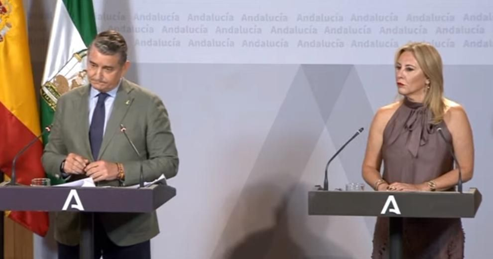 Una imagen de la comparecencia posterior al Consejo de Gobierno de Andalucía del 2 de agosto